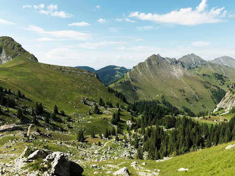 Sicht auf den Col de Jaman und den Dent de Jaman