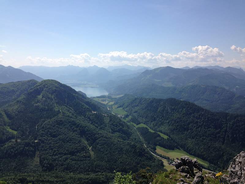 Blick vom Gipfel auf den Wolfgangsee