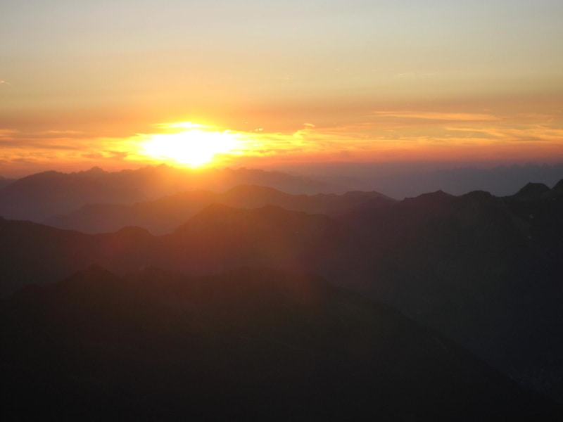 Bei Sonnenuntergang ist die Stimmung besonders schön