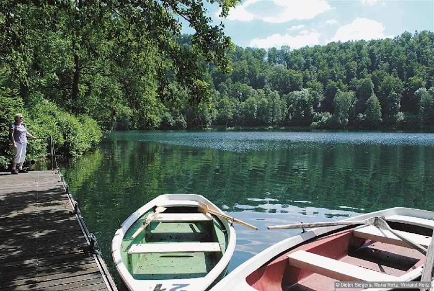 Bootsanlegestelle am Gemündener Maar.