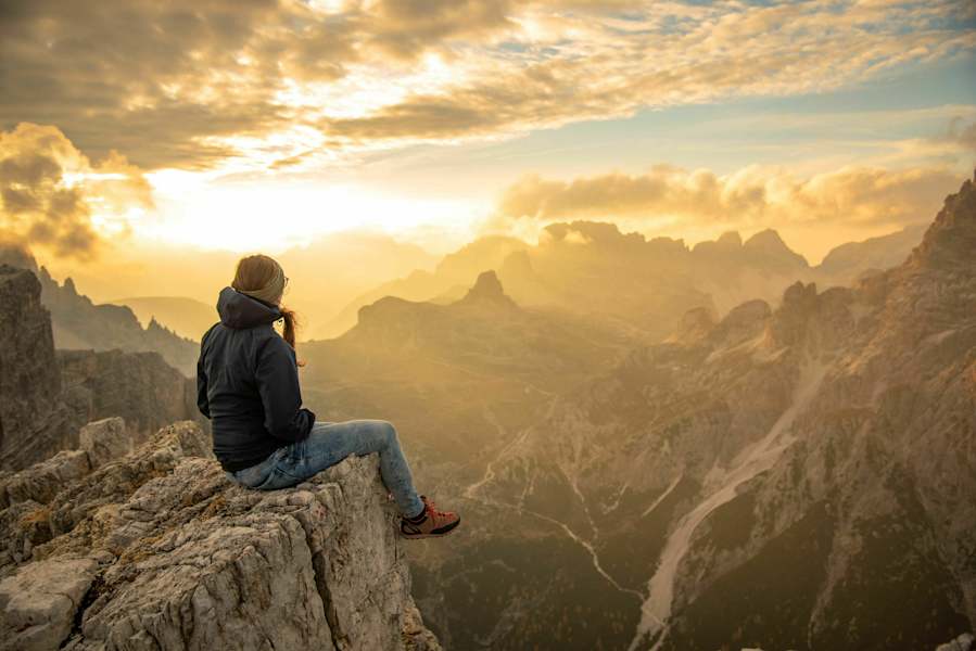 Dolomitenblick von der Büllelejochhütte