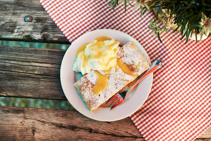 Strudel auf der Gaudeamushütte