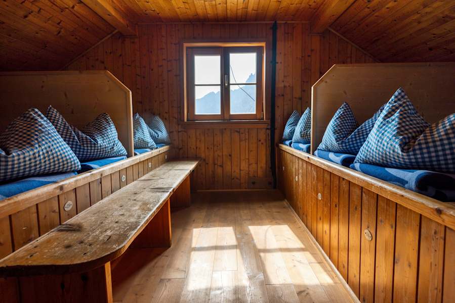 Bettenlager auf der Lamsenjochhütte