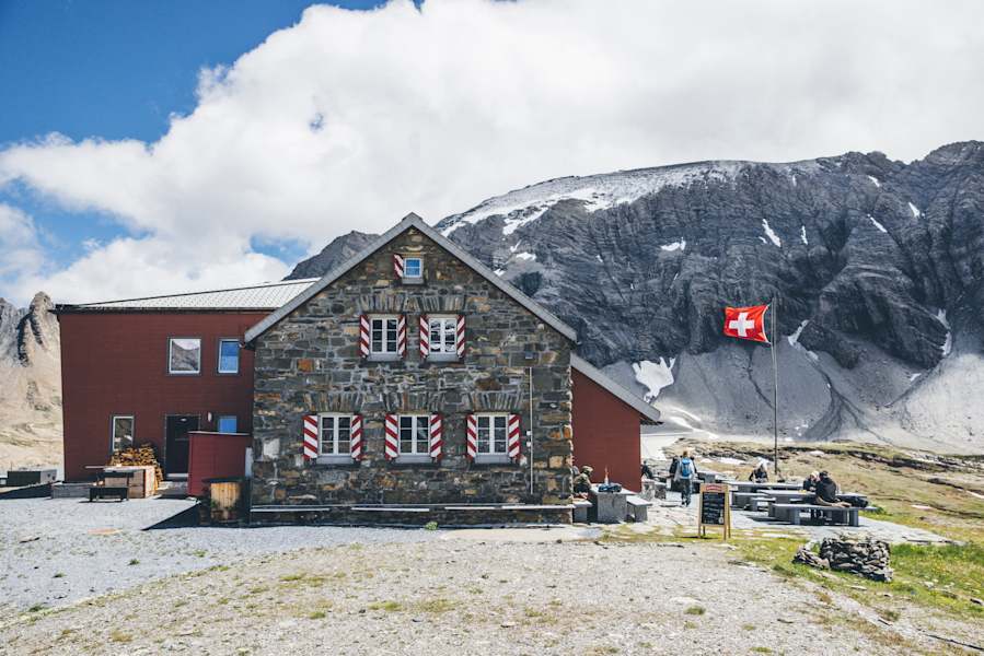Die Muttseehütte südlich von Linthal im Kanton Glarus.