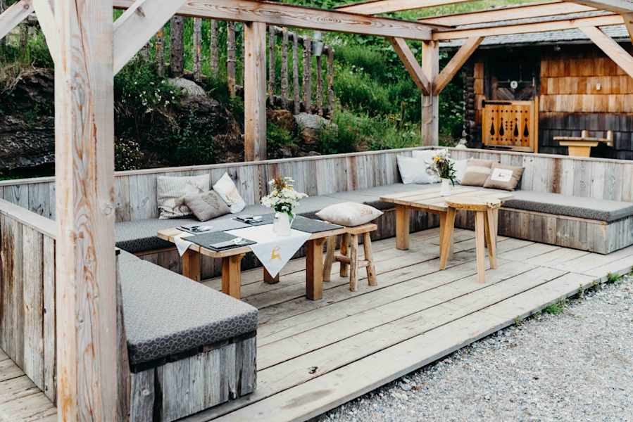 Die Terrasse auf der Zachohfalm