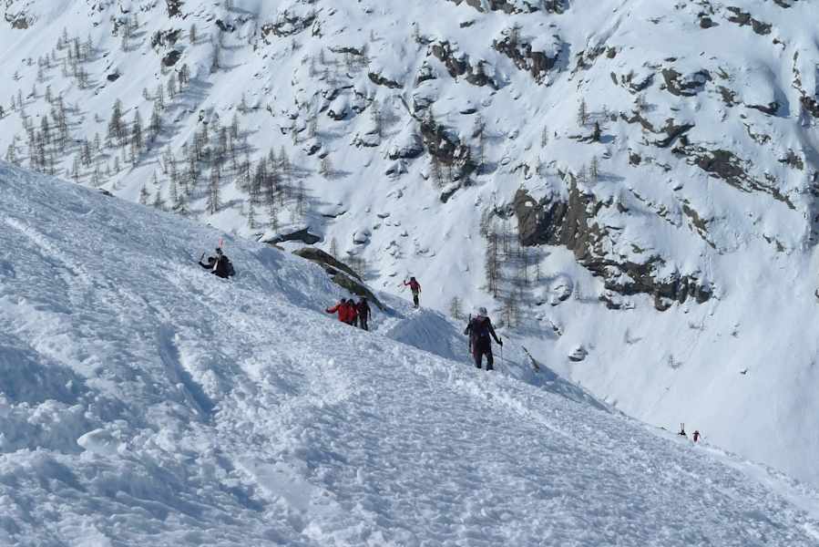 Gegen Ende des ersten Drittels wird es merklich flacher und in idealem Skitourengelände geht’s bis zum Rif. Vittorio Emanuele