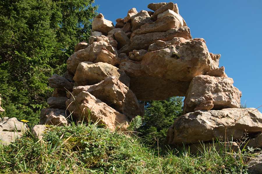 Felsformation auf dem Spitzstein in den Bayerischen Alpen