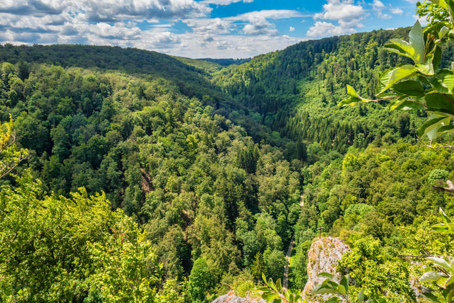 Blick auf den Lämmerstein auf der Schwäbischen Alb