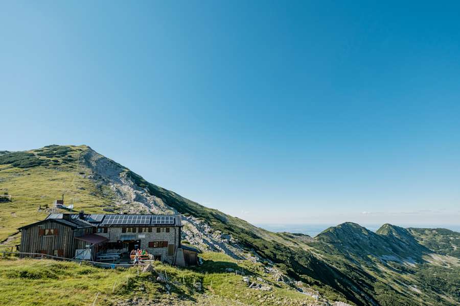 Die Weilheimer Hütte auf 1.946 m Höhe