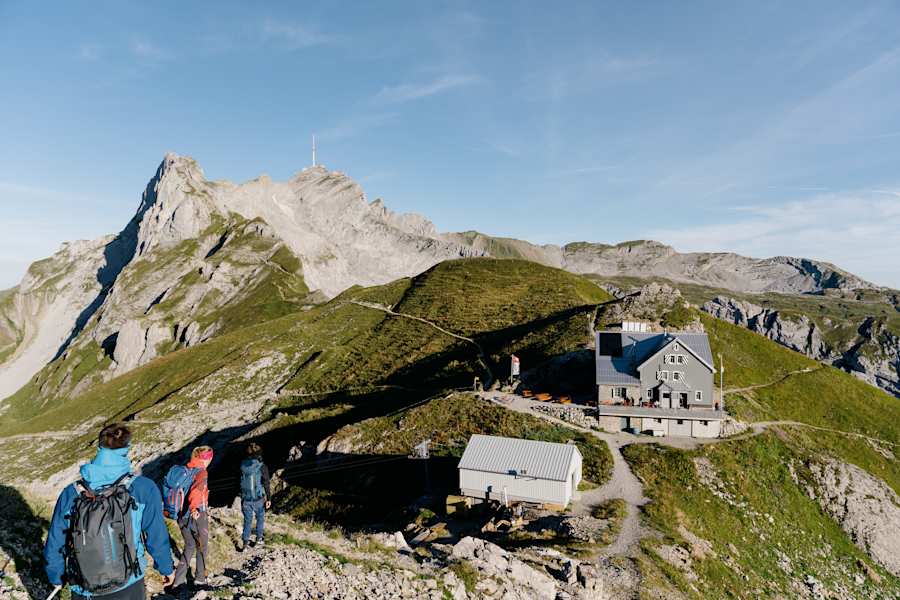 Kurz vor dem Berggasthaus Rotsteinpass