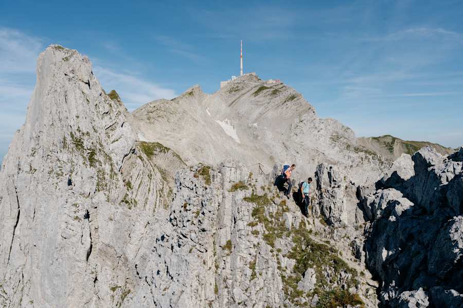 Am Lisengrat zum Berggasthaus Rotsteinpass