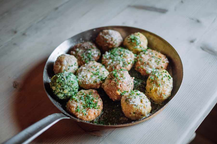 Knödel in der Büllelejochhütte