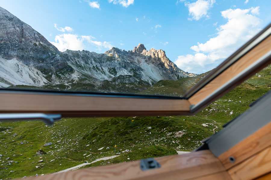 Der Ausblick auf der Franz-Fischer-Hütte ist einzigartig.