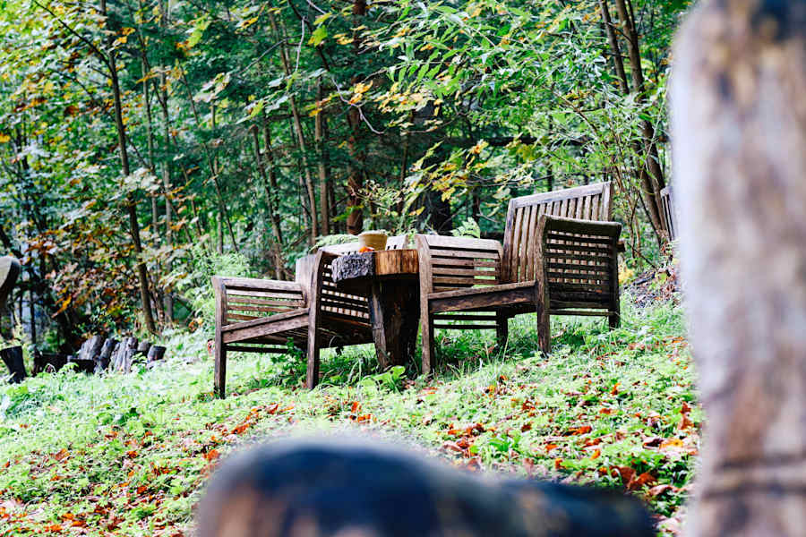 Der Gastgarten der Moaralm