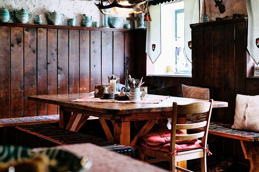 Die Gaststube der Moaralm