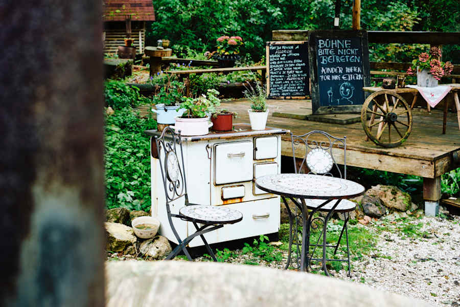 Der Gastgarten der Moaralm