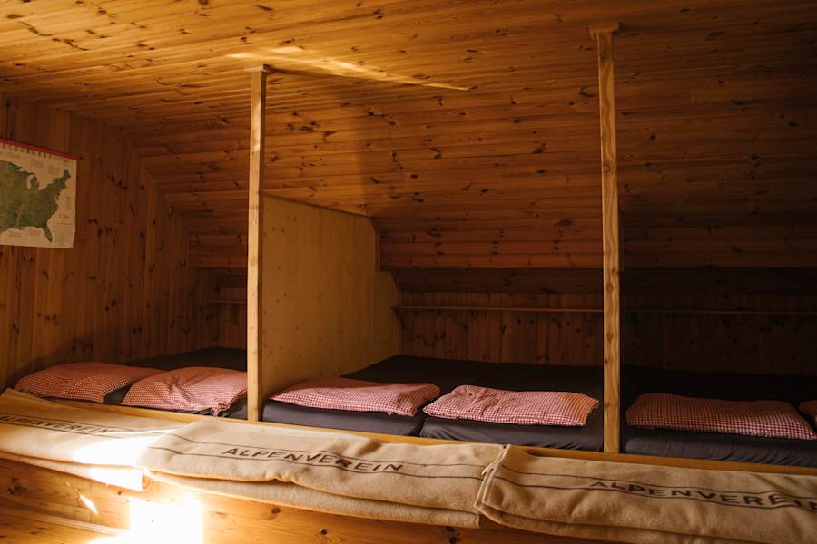 Das Bettenlager der Wolfsberger Hütte