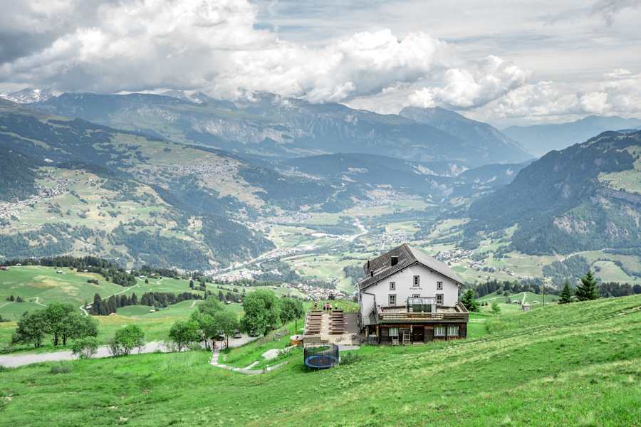 Ausblick in der Val Lumnezia
