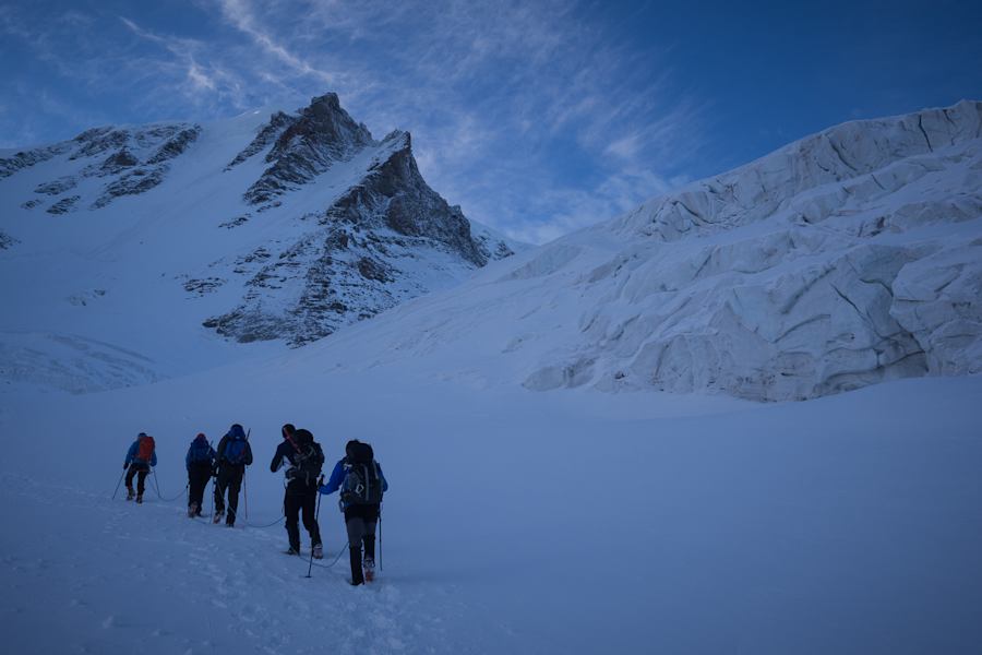 Anstieg zum Laveciau Gletscher
