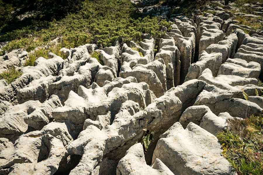 Imposantes Karstgestein am Schrattenfluh