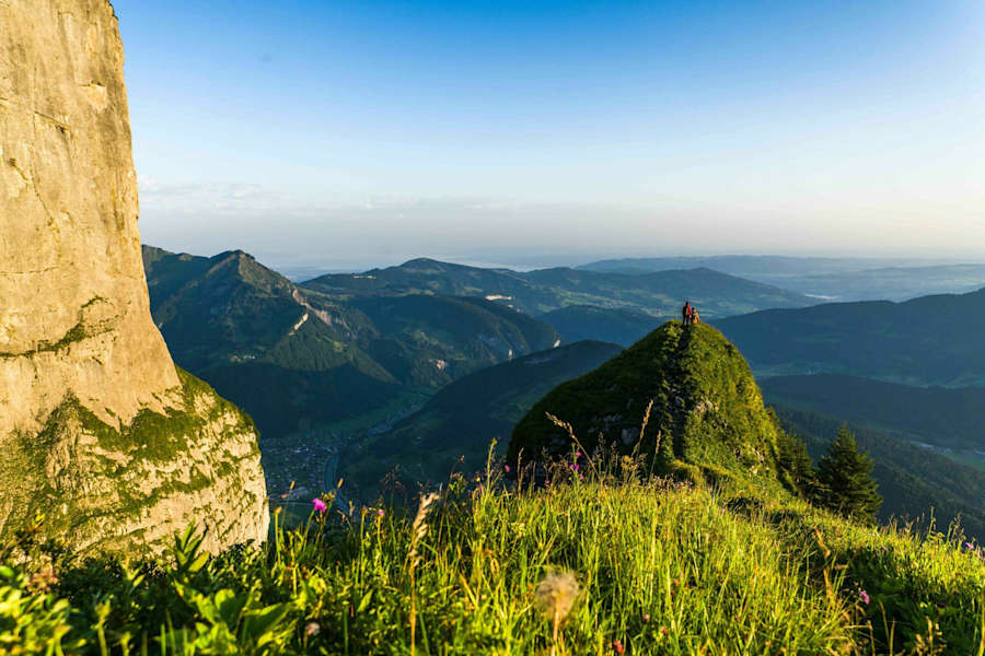 Stoss, Kanisfluh mit Blick auf Mellau
