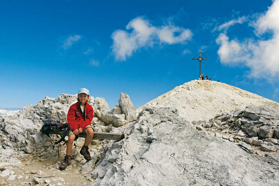 Am Vorgipfel des Dürrenstein (Variante 2): Blick zum Hauptgipfel.