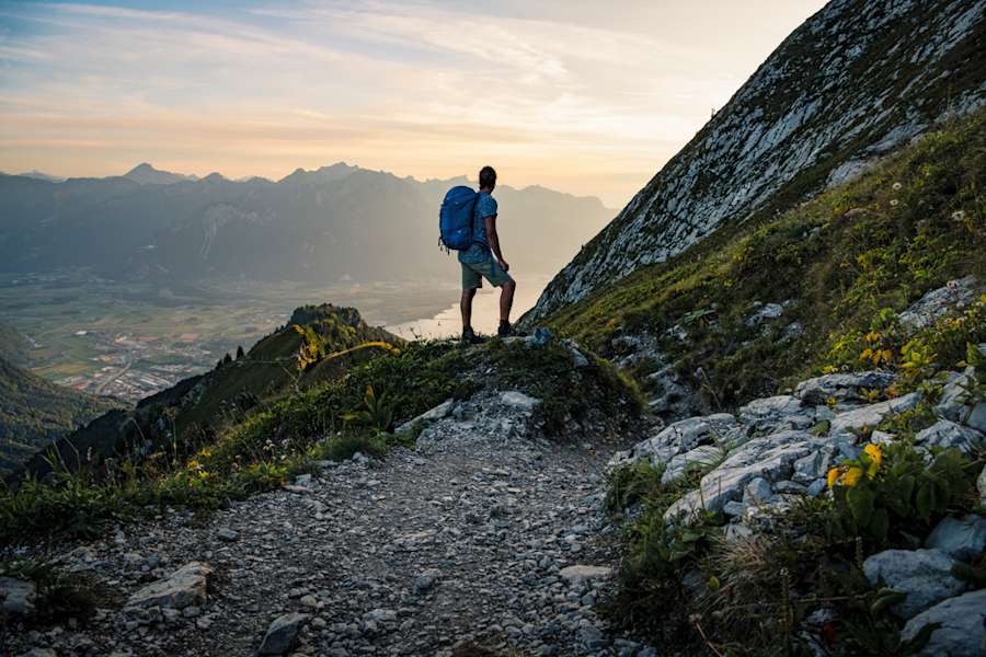 Wanderer am Rochers de Naye