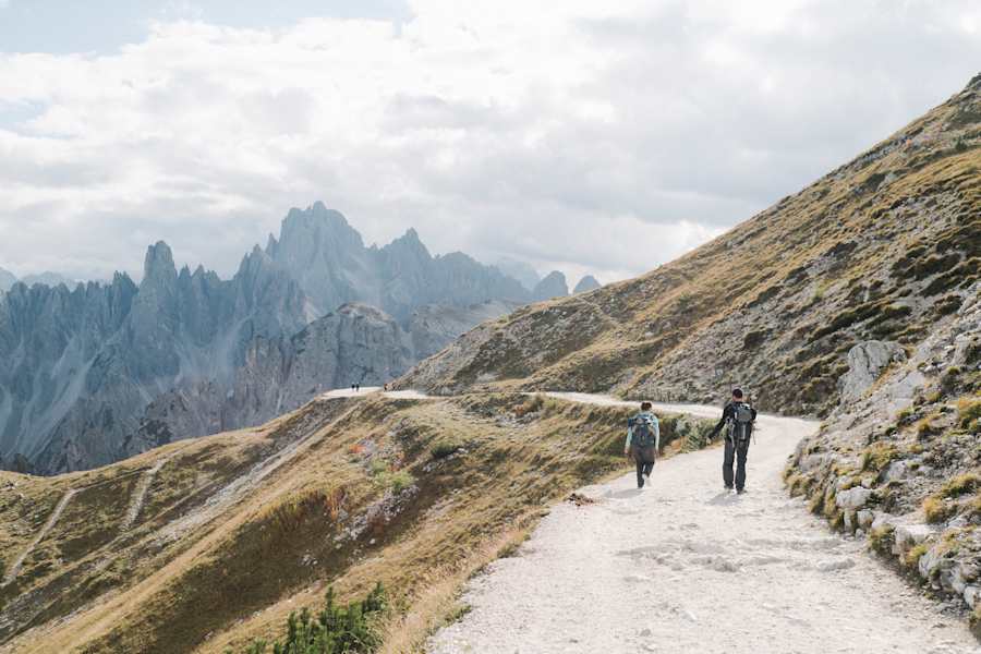 Am Weg zur Drei-Zinnen-Hütte