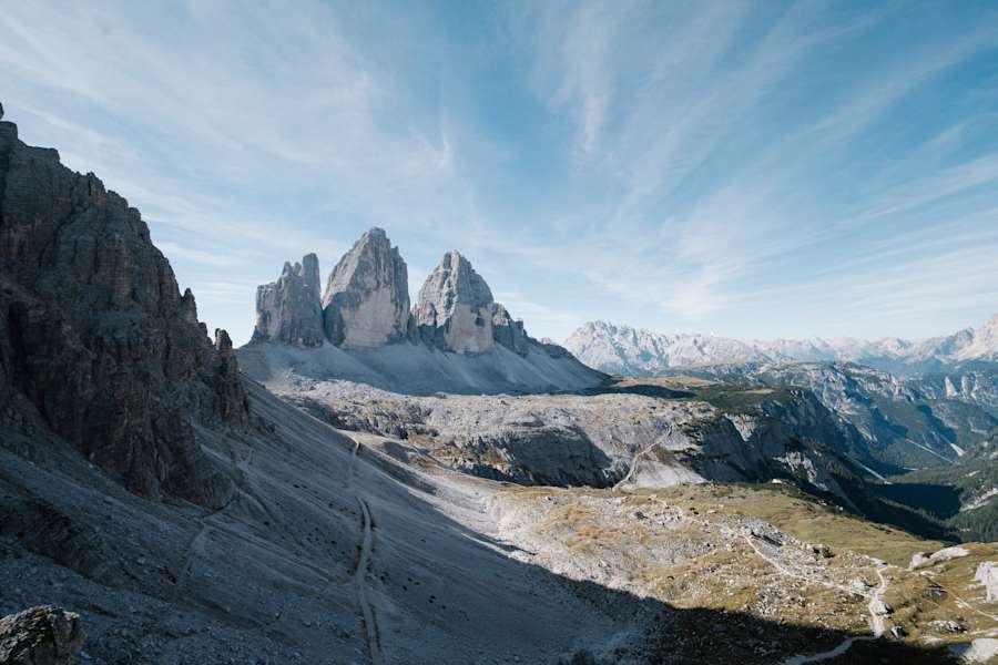 Am Weg zur Drei-Zinnen-Hütte