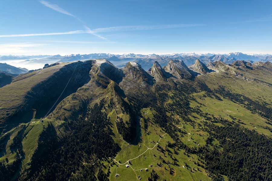 Blick auf die sieben Churfirsten