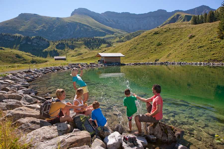 Familiengebiet rund um das Berghaus Elsigenalp - der Brandsee