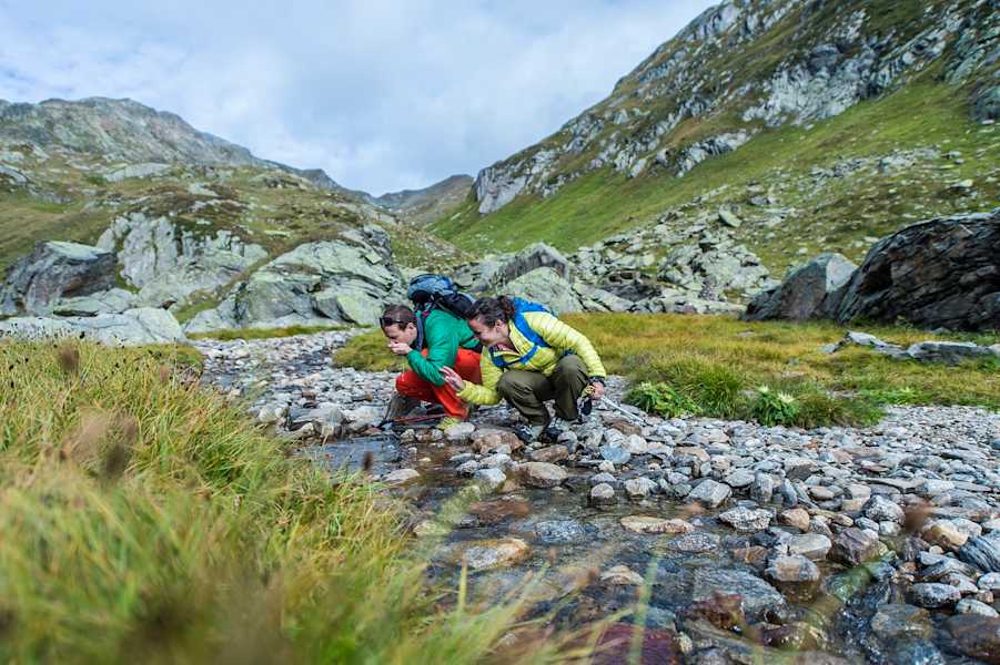Kühles Nass nach der Anstrengung am Oberalppass