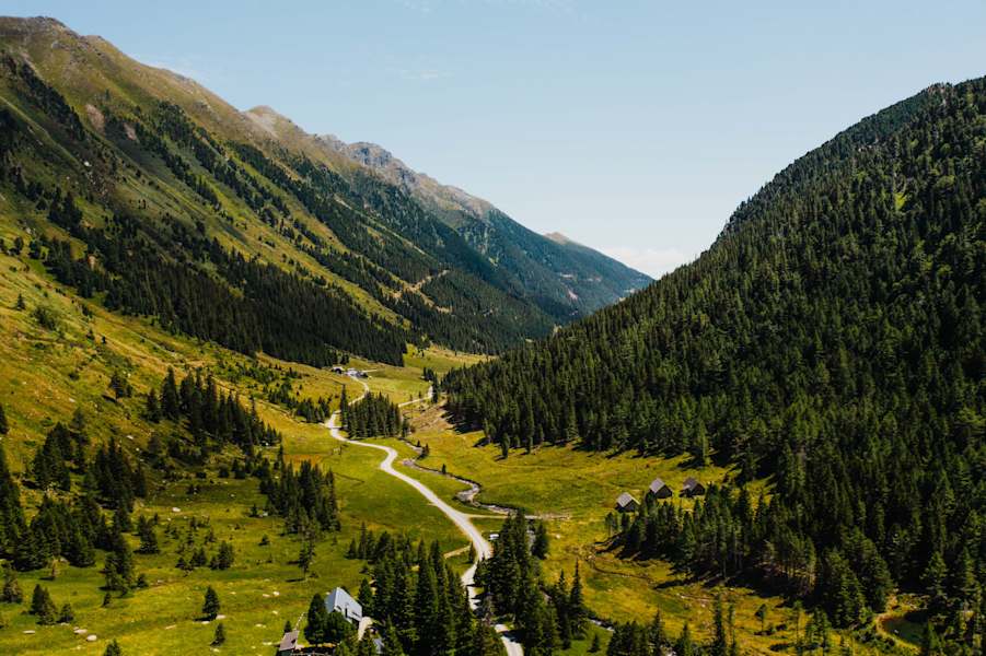 Blick über die Almlandschaft Eselsberg, Region Murau
