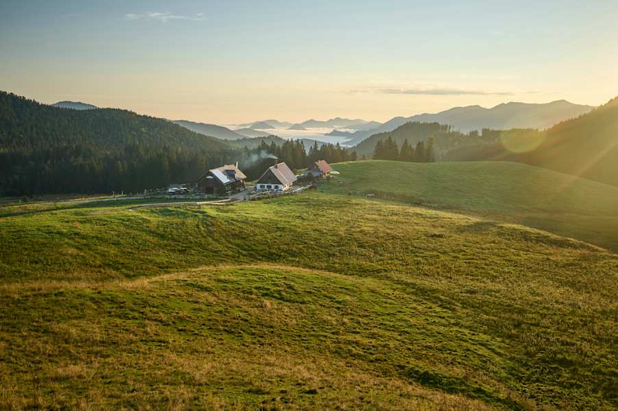 Über dem Nebelmeer liegt die Ebenforstalm