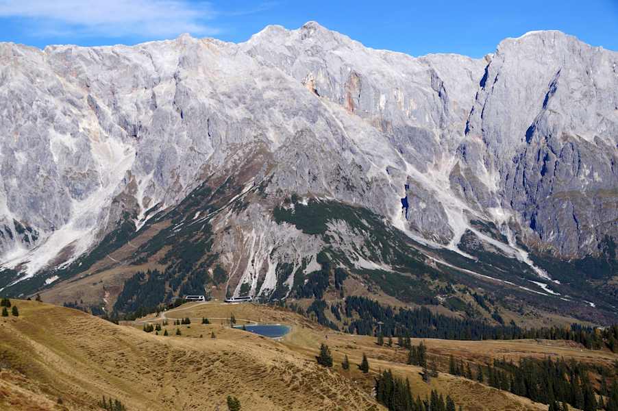 Blick zum Speicherteich Dachegg