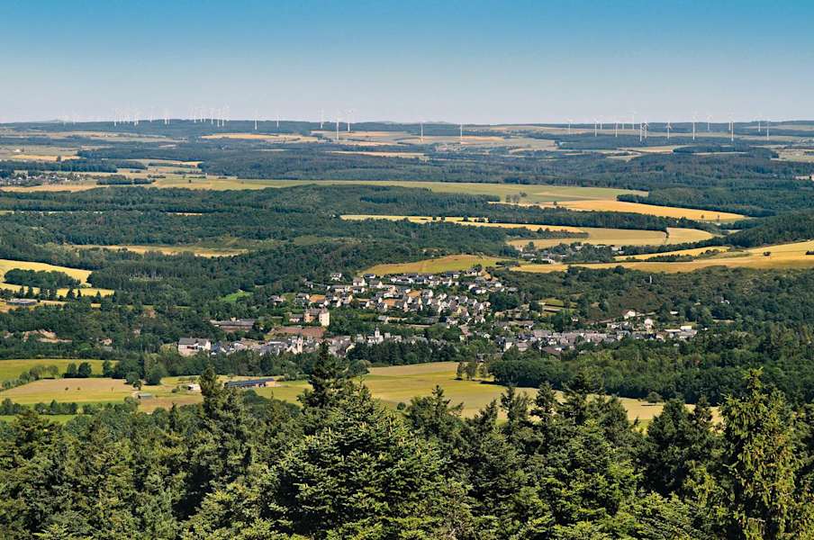 Fast grenzenlos ist der Ausblick vom Bergfried der Ruine Koppenstein.