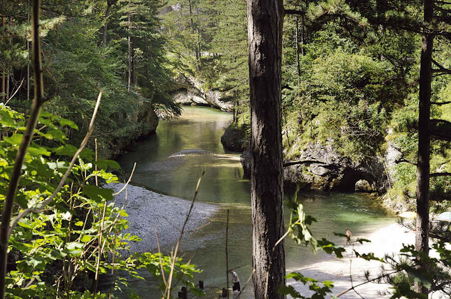 Im Höllental an der glasklaren, verträumten Schwarza.