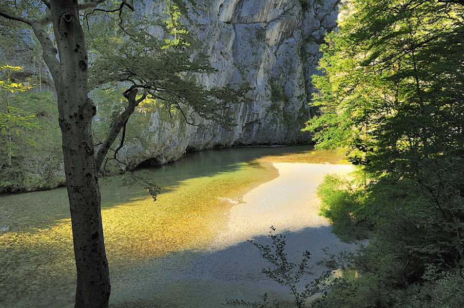Herrlicher Badeplatz an der Schwarza bei der Rechenbrücke.