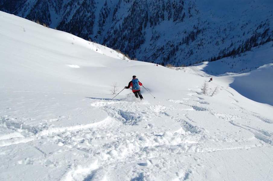 Abfahrt im Seebachtal