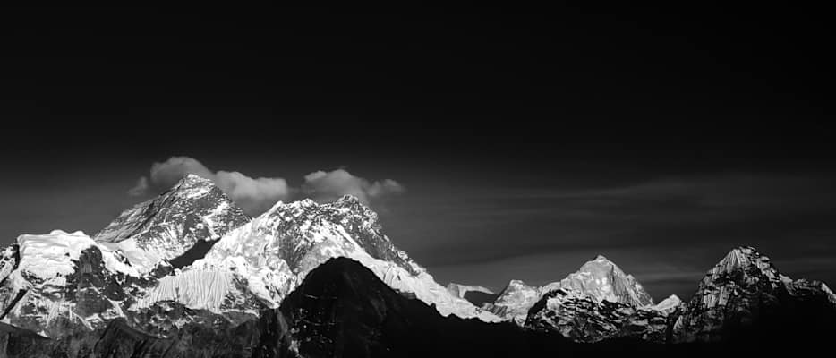 Himalaya in Schwarzweiß
