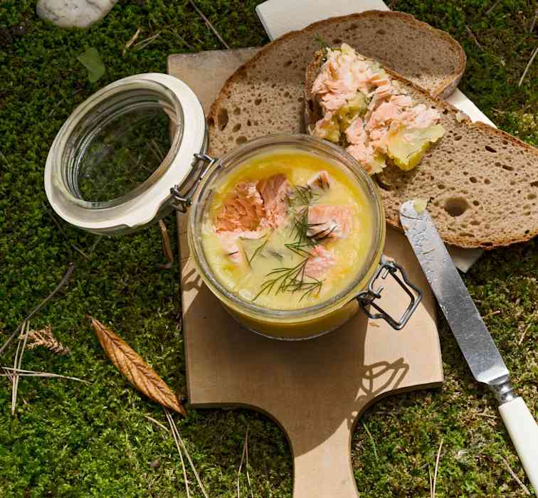 Lachs im Glas