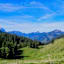 Bergpanorama von der Ackernalm in Richtung Hinteres Sonnwendjoch