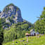 Im Hintergrund sieht man den Vorderen und Hinteren Rauhenkogel, wo der Klettersteig verläuf
