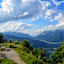 Aussicht vom 1.304 m hohen Grünstein über das Berchtesgadener Land in Bayern
