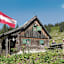 Staatstragend beflaggt: der Rastplatz auf der Mesneralm.