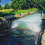 Riversurfen an der Almwelle am Salzburger Almkanal