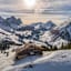 Aussicht von Chalet du Soldat im Winter