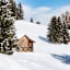 Maisäß Hütte am Winterwanderweg