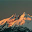 Erstes Licht am Glockner und Wiesbachhorn, gesehen vom Hochkönig
