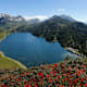 Spiegelglatte Bergseen im Val Piora
